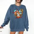 Baseball Mom Valentine Leopard Heart Softball Mother's Day Comfort Colors Sweatshirt Blue Jean Baseball Mom Valentine Leopard Heart Softball Mother's Day Comfort Colors Sweatshirt Blue Jean