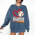 Baseball Nannie Baseball Heart Family Matching Comfort Colors Sweatshirt Blue Jean Baseball Nannie Baseball Heart Family Matching Comfort Colors Sweatshirt Blue Jean