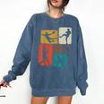 Baseball Player Collage Men Kids Coach Youth Boys Comfort Colors Sweatshirt Blue Jean