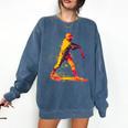 Baseball Player Comfort Colors Sweatshirt Blue Jean Baseball Player Comfort Colors Sweatshirt Blue Jean
