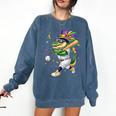 Baseball Player Mardi Gras Alligator Carnival Costume Beads Comfort Colors Sweatshirt Blue Jean Baseball Player Mardi Gras Alligator Carnival Costume Beads Comfort Colors Sweatshirt Blue Jean