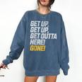 Baseball Player Get Up Get Outta Here Gone Home Run Comfort Colors Sweatshirt Blue Jean Baseball Player Get Up Get Outta Here Gone Home Run Comfort Colors Sweatshirt Blue Jean