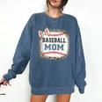 Baseball-Shirt Women Girls Mama Baseball Mom Comfort Colors Sweatshirt Blue Jean