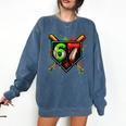 Baseball Six Seven 67 Meme Ice Cream Drip Xmas Women Men Comfort Colors Sweatshirt Blue Jean