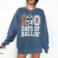 Baseball Soccer Basketball 100 Days Of School Comfort Colors Sweatshirt Blue Jean