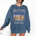 Baseball Sport I’m Just Here For The Snacks Baseball Mom Comfort Colors Sweatshirt Blue Jean Baseball Sport I’m Just Here For The Snacks Baseball Mom Comfort Colors Sweatshirt Blue Jean