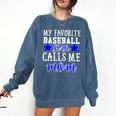 BASEBALL STAR MOM Sporty Design For Proud Baseball Moms Comfort Colors Sweatshirt Blue Jean