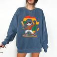 Baseball History Month For Boys Comfort Colors Sweatshirt Blue Jean