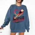 Baseball Valentine Love Is Our Home Run Apparel Comfort Colors Sweatshirt Blue Jean