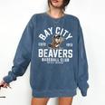 Bay City Beavers Baseball Club Estd 1913 Comfort Colors Sweatshirt Blue Jean Bay City Beavers Baseball Club Estd 1913 Comfort Colors Sweatshirt Blue Jean