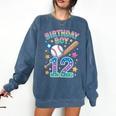 Birthday Boy 12th Birthday Baseball Comfort Colors Sweatshirt Blue Jean