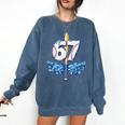 Blue Camo Baseball 67 Six Seven Camo Ice Cream Drip Boy Teen Comfort Colors Sweatshirt Blue Jean Blue Camo Baseball 67 Six Seven Camo Ice Cream Drip Boy Teen Comfort Colors Sweatshirt Blue Jean