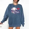 Bonus Mom Rookie Of Year 1st Birthday Baseball Theme Comfort Colors Sweatshirt Blue Jean Bonus Mom Rookie Of Year 1st Birthday Baseball Theme Comfort Colors Sweatshirt Blue Jean