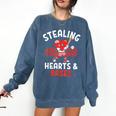 Boys Baseball Valentines Day Stealing Hearts Valentine Kids Comfort Colors Sweatshirt Blue Jean Boys Baseball Valentines Day Stealing Hearts Valentine Kids Comfort Colors Sweatshirt Blue Jean