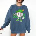 Boys St Patricks Day Baseball Player Pitcher Coach Kids Comfort Colors Sweatshirt Blue Jean Boys St Patricks Day Baseball Player Pitcher Coach Kids Comfort Colors Sweatshirt Blue Jean