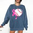 Breast Cancer Awareness Baseball Mom Comfort Colors Sweatshirt Blue Jean Breast Cancer Awareness Baseball Mom Comfort Colors Sweatshirt Blue Jean