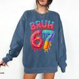 Bruh 67 Baseball Drip Number 67 Player 67th Birthday Comfort Colors Sweatshirt Blue Jean Bruh 67 Baseball Drip Number 67 Player 67th Birthday Comfort Colors Sweatshirt Blue Jean