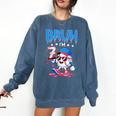 Bruh I'm 7 Baseball Ice Cream Drip It's My 7th Birthday Comfort Colors Sweatshirt Blue Jean