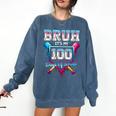 Bruh It's My 100 Days Of School Baseball Ice Cream Drip Boys Comfort Colors Sweatshirt Blue Jean Bruh It's My 100 Days Of School Baseball Ice Cream Drip Boys Comfort Colors Sweatshirt Blue Jean