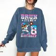 Bruh It's My 8th Birthday Baseball Ice Cream Drip 8 Year Old Comfort Colors Sweatshirt Blue Jean Bruh It's My 8th Birthday Baseball Ice Cream Drip 8 Year Old Comfort Colors Sweatshirt Blue Jean