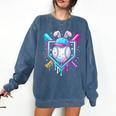 Bunny Baseball Hat With Ice Cream Easter Day Boys Kids Girls Comfort Colors Sweatshirt Blue Jean Bunny Baseball Hat With Ice Cream Easter Day Boys Kids Girls Comfort Colors Sweatshirt Blue Jean