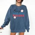 Busy Raising Ballers Retro Groovy Baseball Mom Outfit Comfort Colors Sweatshirt Blue Jean Busy Raising Ballers Retro Groovy Baseball Mom Outfit Comfort Colors Sweatshirt Blue Jean