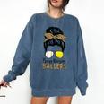 Busy Raising Ballers Tennis Baseball Mom Messy Bun Leopard Comfort Colors Sweatshirt Blue Jean Busy Raising Ballers Tennis Baseball Mom Messy Bun Leopard Comfort Colors Sweatshirt Blue Jean