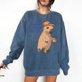 Capybara Calm Your Mitts Baseball Mom Sport Lover Tee Comfort Colors Sweatshirt Blue Jean