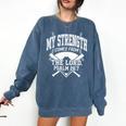 Christian Baseball My Strength Comes From The Lord Baseball Comfort Colors Sweatshirt Blue Jean