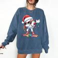 Christmas Baseball Ice Cream Dripping Santa Baseball Drip Comfort Colors Sweatshirt Blue Jean Christmas Baseball Ice Cream Dripping Santa Baseball Drip Comfort Colors Sweatshirt Blue Jean