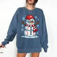 Christmas Baseball Snowman Xmas Pajamas Women Men Boys Comfort Colors Sweatshirt Blue Jean Christmas Baseball Snowman Xmas Pajamas Women Men Boys Comfort Colors Sweatshirt Blue Jean