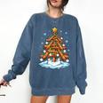 Christmas Baseball Tree Lights Xmas Comfort Colors Sweatshirt Blue Jean Christmas Baseball Tree Lights Xmas Comfort Colors Sweatshirt Blue Jean