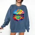 Colorful Baseball Field Home Run Baseball Player Fans Comfort Colors Sweatshirt Blue Jean Colorful Baseball Field Home Run Baseball Player Fans Comfort Colors Sweatshirt Blue Jean