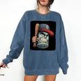 Cool Dollar Bill Guy With Cap And Baseball Costume Premium Tri-Blend Comfort Colors Sweatshirt Blue Jean Cool Dollar Bill Guy With Cap And Baseball Costume Premium Tri-Blend Comfort Colors Sweatshirt Blue Jean