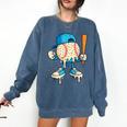 Cool Drip Baseball Shirt Youth Baseball Drip Comfort Colors Sweatshirt Blue Jean