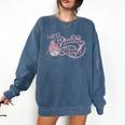 Cool Super Baseball Mom Cool Mother's Day Mama Woman Cute Comfort Colors Sweatshirt Blue Jean