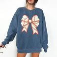 Coquette Bow Baseball Mama Baseball Mom Women Premium Comfort Colors Sweatshirt Blue Jean Coquette Bow Baseball Mama Baseball Mom Women Premium Comfort Colors Sweatshirt Blue Jean