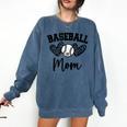 Custom Baseball Mom Number 18 Heart For Mom Comfort Colors Sweatshirt Blue Jean