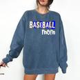 Custom Hustle Tball Tee Ball Womens Baseball Mom Comfort Colors Sweatshirt Blue Jean