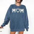 Cute Baseball Mom Favorite Player Mother's Day Comfort Colors Sweatshirt Blue Jean