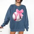 Cute Coquette Baseball Pink Bow Player & Fan Girls Comfort Colors Sweatshirt Blue Jean Cute Coquette Baseball Pink Bow Player & Fan Girls Comfort Colors Sweatshirt Blue Jean