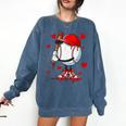 Cute Dripping Baseball Lover Valentines Day Boys Kids Comfort Colors Sweatshirt Blue Jean Cute Dripping Baseball Lover Valentines Day Boys Kids Comfort Colors Sweatshirt Blue Jean