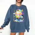 Cute Easter Baseball Ice Cream Boys Girls Kids Comfort Colors Sweatshirt Blue Jean Cute Easter Baseball Ice Cream Boys Girls Kids Comfort Colors Sweatshirt Blue Jean