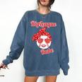 Cute Love Baseball BigLeague Babe Hot Baseball Mom Comfort Colors Sweatshirt Blue Jean