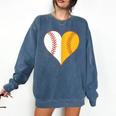 Cute Love Baseball Fast Pitch Softball Heart Baseball Mom Comfort Colors Sweatshirt Blue Jean Cute Love Baseball Fast Pitch Softball Heart Baseball Mom Comfort Colors Sweatshirt Blue Jean