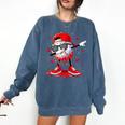 Dabbing Baseball Drip Ice Cream Youth Boy Valentines Day Comfort Colors Sweatshirt Blue Jean