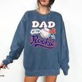 Dad Rookie Of Year 1st Birthday Baseball Theme Matching Comfort Colors Sweatshirt Blue Jean