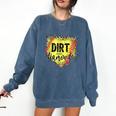 Dirt And Diamonds Baseball Leopard Baseball Mom Comfort Colors Sweatshirt Blue Jean