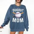 Dugout Mom Baseball Mommy Baseball Mother's Day Comfort Colors Sweatshirt Blue Jean
