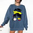 Ecuador Baseball Mom Ecuadorian Baseball Girl Comfort Colors Sweatshirt Blue Jean